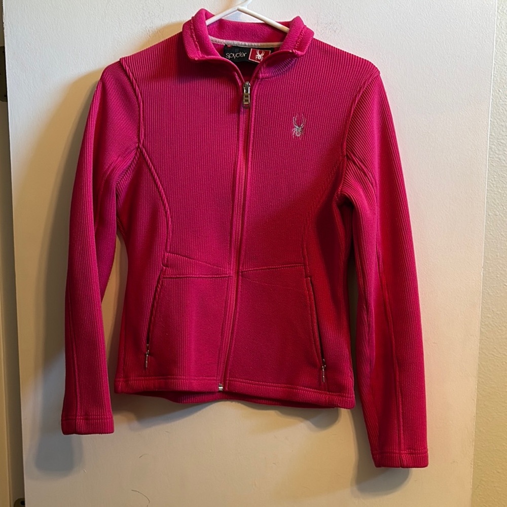 Spyder Pink Ski Jacket Fitted Full-Zip